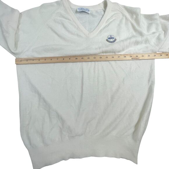 VTG 80s Pickering White Golf Sweater Sz XL PGA National Golf Club Crest Comfort - Picture 2 of 6